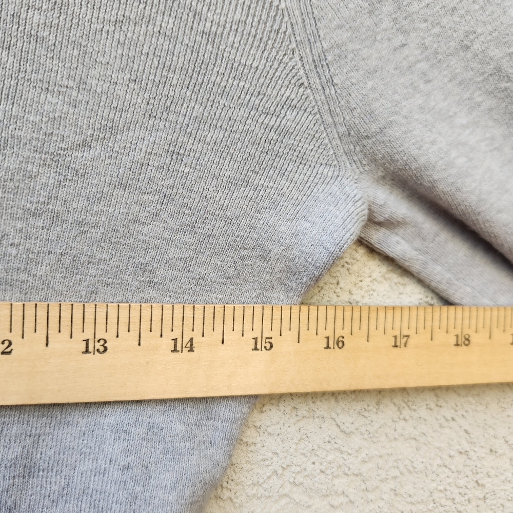 ADRIANO GOLDSHMEID Women's Sweater Medium Gray Wool Blend Pullover Quiet Luxury - Picture 11 of 12